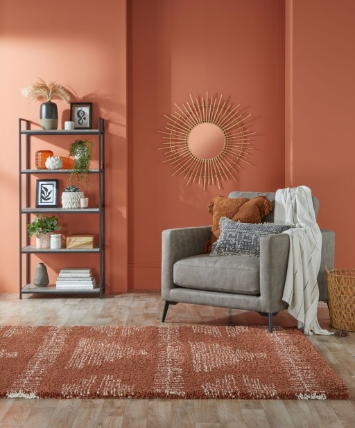 Covor Zane Terracotta, Flair Rugs, 200 x 290 cm, polipropilena, maro