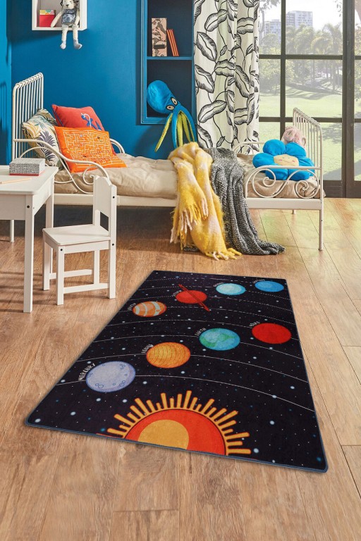 Covor, Galaxy , 100x160 cm, Catifea, Multicolor