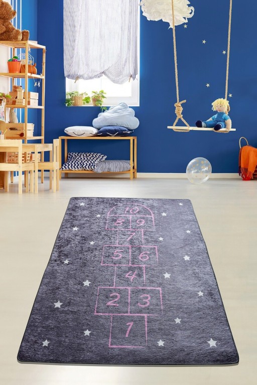 Covor, Hopscotch, 100x160 cm, Catifea, Multicolor