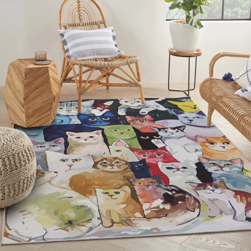 Covor, Woopamuk238, 80x150 cm, 70% bumbac/30% poliester, Multicolor