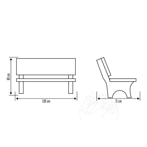 Mobilier Gradina (masa + 2 bancute) Placat cu piatra decorativa