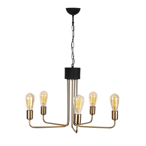 Candelabru Opviq Mum, 5 x E27, 40 W, negru antic