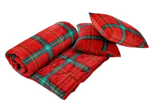 Set Alcam cocolino, 2 perne 50x70 cm si pilota matlasata 180x200 cm, Xmas Fleece