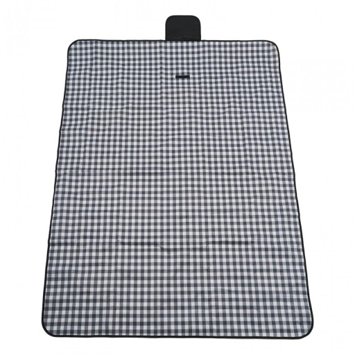 Patura pentru picnic Black Plaid, Heinner, 145x200 cm, poliester, negru/alb