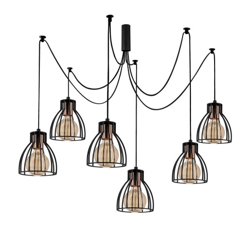 Candelabru Kemah N-1233, Noor, 106 x 135 cm, 3 x E27, 100W, negru