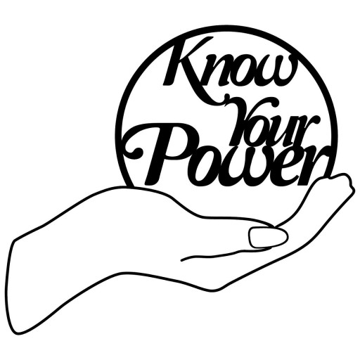 Decoratiune de perete, Know Your Power, Tanelorn, 52x46 cm, metal