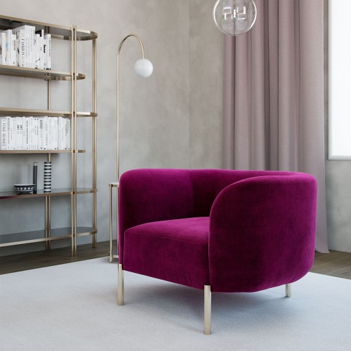 Fotoliu Macaroon, Ndesign, 98x82x70 cm, lemn, fucsia