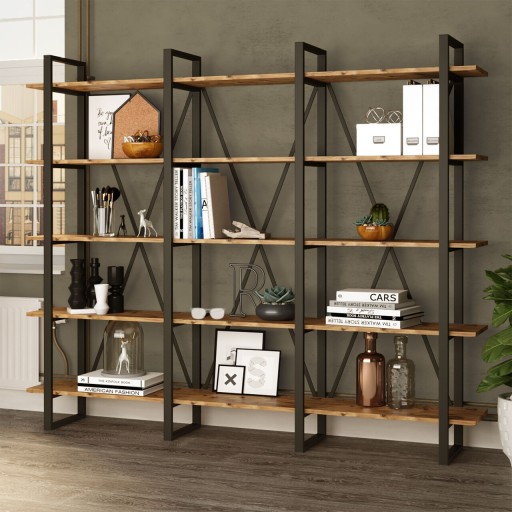 Biblioteca ML4, Locelso, 219.6x34x180 cm, maro