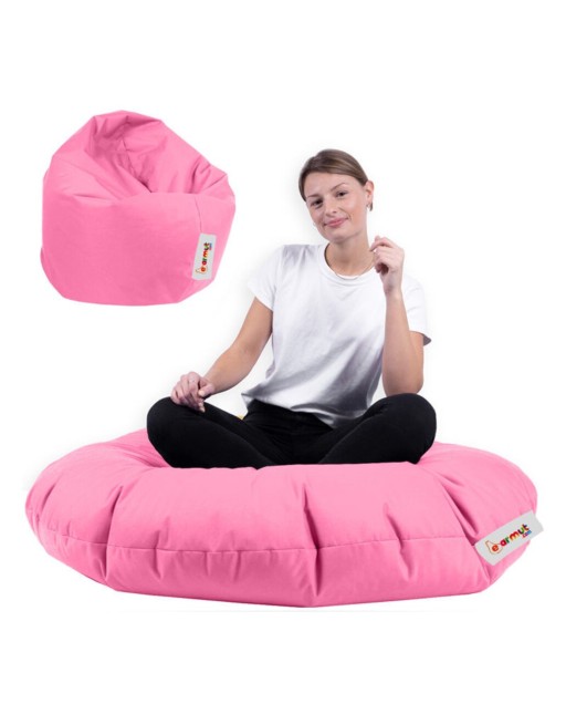 Fotoliu puf, Bean Bag, Ferndale, 100 cm, poliester impermeabil, roz