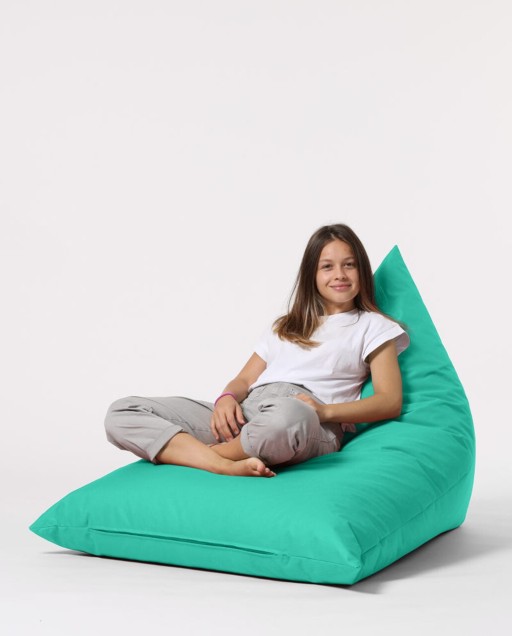 Fotoliu puf, Bean Bag Ferndale, Pyramid Bed, 145 cm, poliester impermeabil, turcoaz