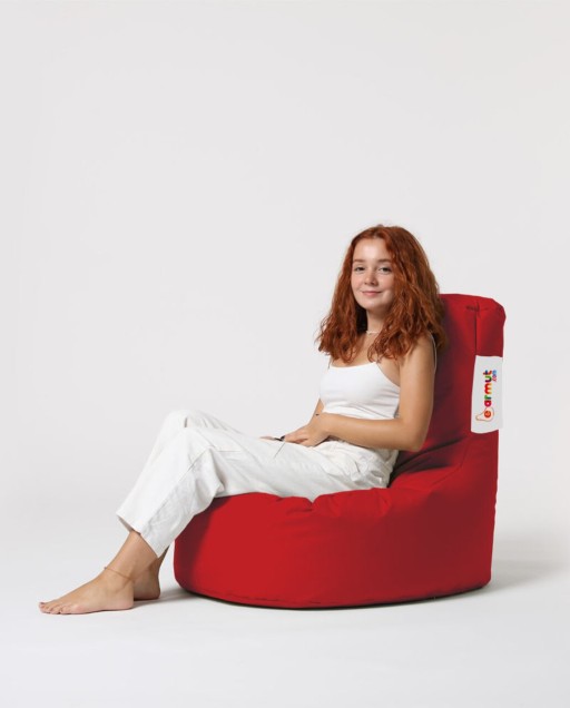 Fotoliu puf, Bean Bag, Ferndale Lina, 70 x 80 cm, poliester impermeabil, rosu