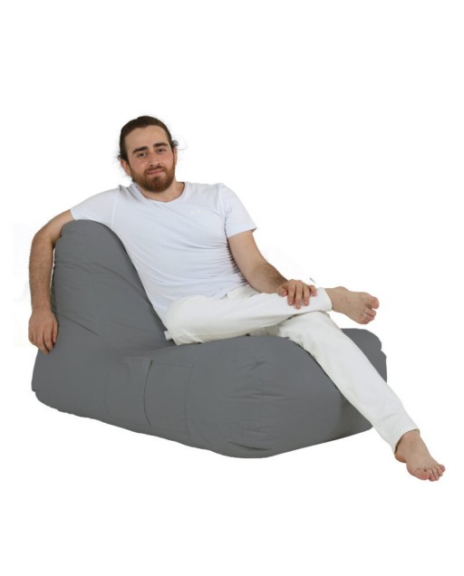 Fotoliu puf, Bean Bag, Ferndale Trendy, 105 x 75 cm, poliester impermeabil, gri fumuriu