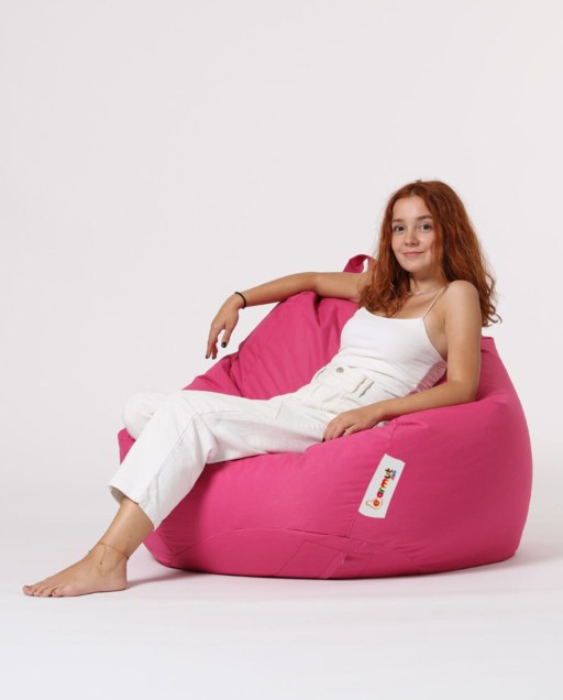 Fotoliu puf, Bean Bag, Ferndale Premium XXL, 115 x 130 cm, poliester impermeabil, roz