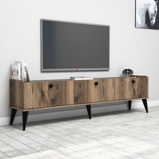 Comoda TV Lidya, Almaren, 180x35x49 cm, maro