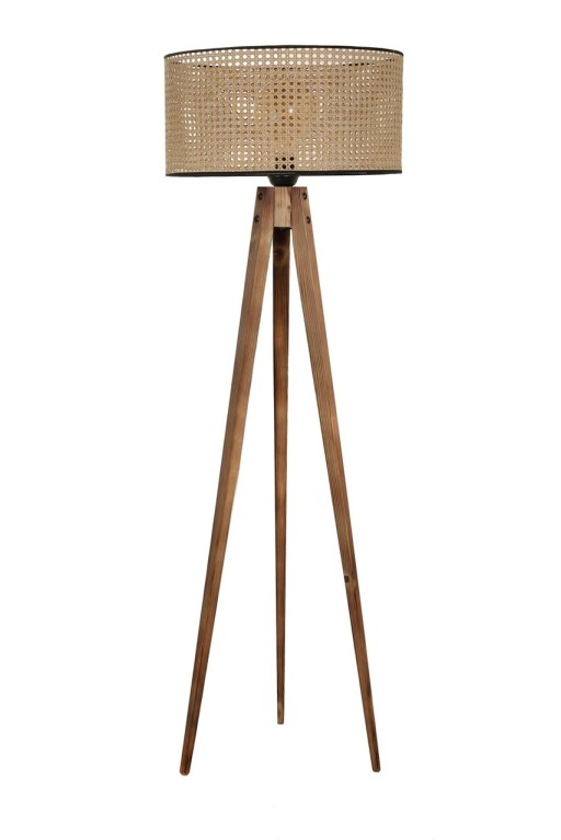 Lampadar, Tripod, Luin, 45 x 153 cm, 1 x E27, 60W, maro