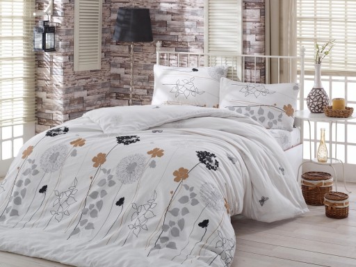 Lenjerie de pat pentru o persoana, Eponj Home, Atlantis 143EPJ01494, 2 piese, amestec bumbac, multicolor