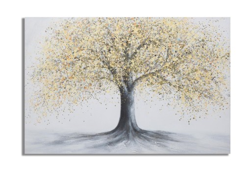 Tablou decorativ Tree Simple - B, Mauro Ferretti, 80x120 cm, pictat manual, canvas/lemn de pin