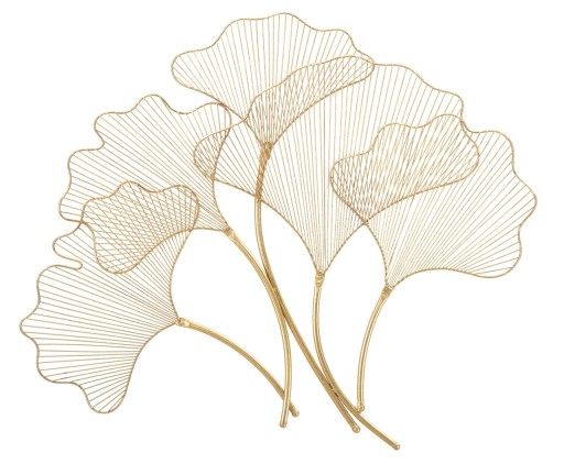 Decoratiune de perete Glam Leaf, Mauro Ferretti, 79x68 cm, fier, auriu