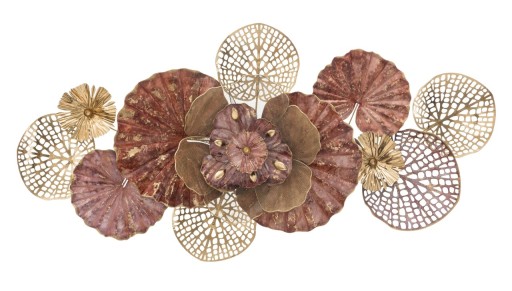 Decoratiune de perete Flowery, Mauro Ferretti, 118x58 cm, fier, multicolor