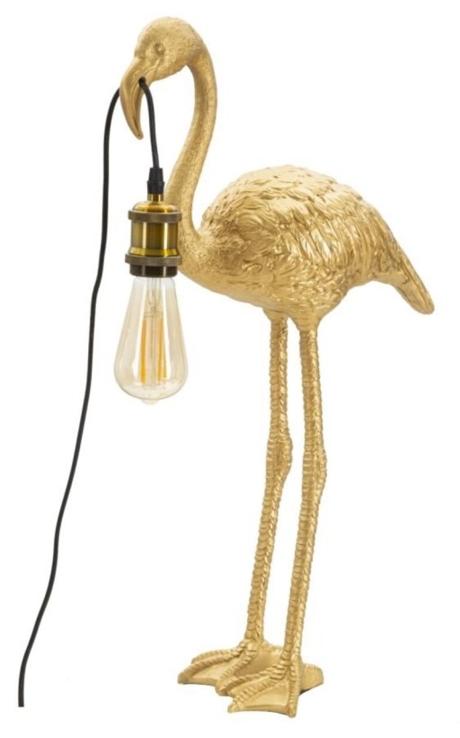 Lampa de masa Flamingo, Mauro Ferretti, 1 x E27, 40W, 37x19x59 cm, auriu