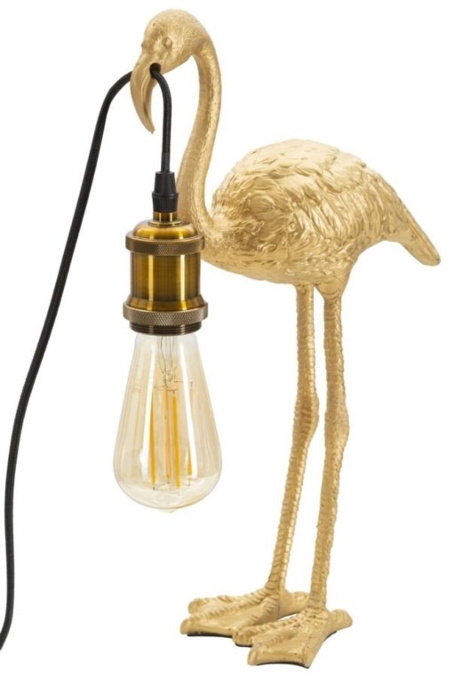 Lampa de masa Flamingo, Mauro Ferretti, 1 x E27, 40W, 13x11.5x39.5 cm, auriu