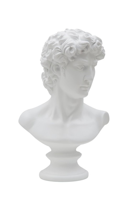 Statueta decorativa Roman, Mauro Ferretti, 21.5x14.5x34 cm, poliresina, alb