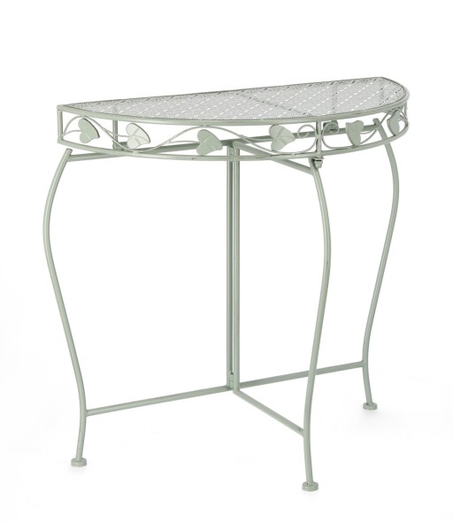 Consola Harriet, Bizzotto, 75 x 36 x 75 cm, otel, verde sage