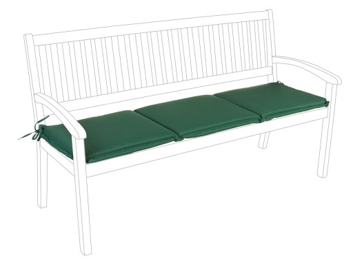 Perna pentru banca de gradina 3 locuri Poly180, Bizzotto, 48 x 153 cm, poliester impermeabil, verde inchis