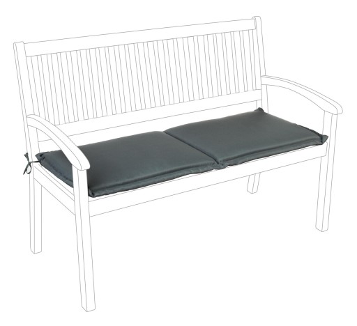 Perna pentru banca de gradina 2 locuri Poly180, Bizzotto, 115 x 47 cm, poliester impermeabil, antracit