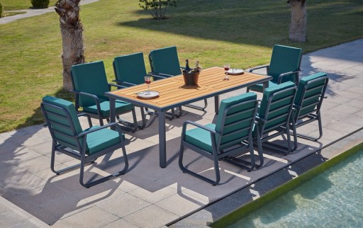 Set mobilier de gradina, Clara, Milano, Antracit / Lemn