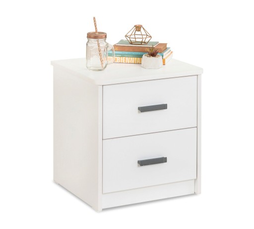 Noptiera, Çilek, White Nightstand, 43.6x46.3x41.5 cm, Multicolor