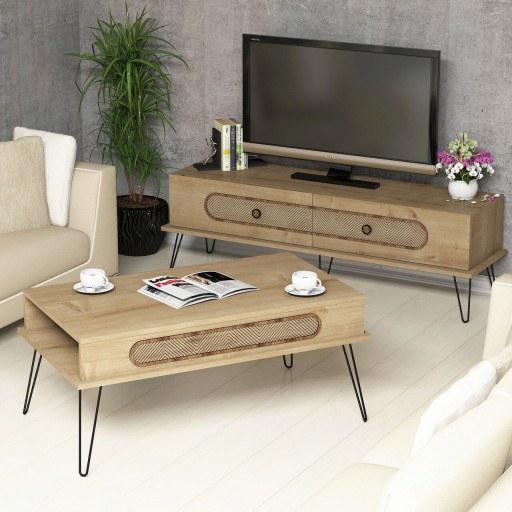 Set mobilier living, Hommy Craft, Ekol, Stejar