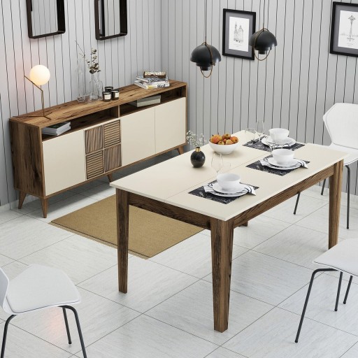 Set mobilier living, Hommy Craft, Milan 525, Maro/Crem