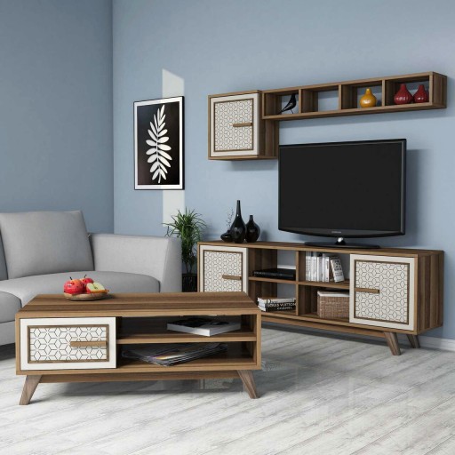 Set mobilier living, Hommy Craft, Ayla, Maro/Crem