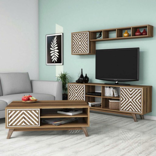 Set mobilier living, Hommy Craft, İnci, Nuc/Alb