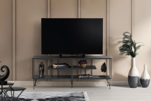 Comoda TV, Kalune Design, Eze, 120x44.5x30 cm, Antracit