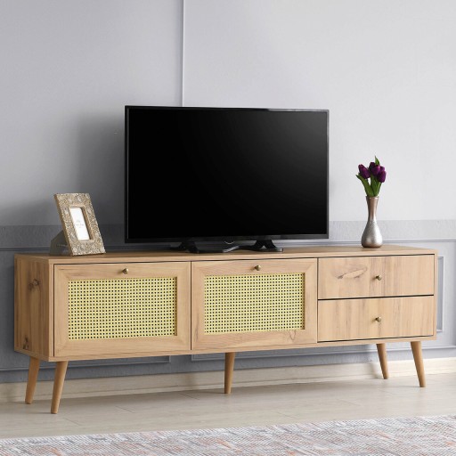 Comoda TV, Kalune Design, Patara 180, 180x60x40 cm, Stejar