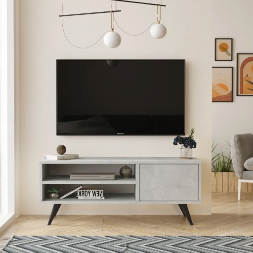 Comoda TV, Locelso, CD1, 110x44x40 cm, Bej piatra