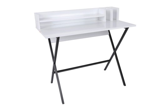 Birou, Mod Design, Steyr, 100x50x89 cm, Alb/Negru