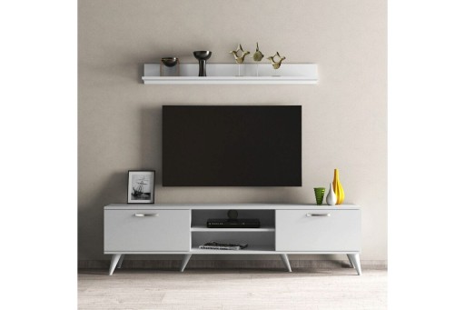 Comoda TV, Tanmob, TVU0101, 180x48x35 cm, PAL , Alb