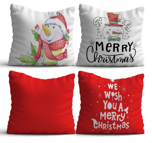 Set 4 perne decorative, NYXMAS17, 50% bumbac / 50% poliester, Multicolor