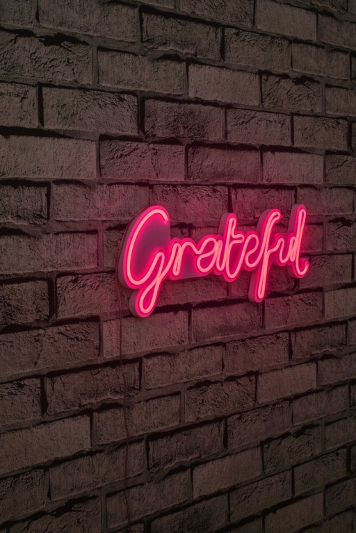 Decoratiune luminoasa LED, Grateful, Benzi flexibile de neon, DC 12 V, Roz