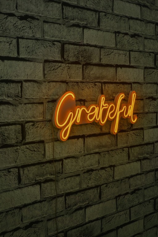 Decoratiune luminoasa LED, Grateful, Benzi flexibile de neon, DC 12 V, Galben