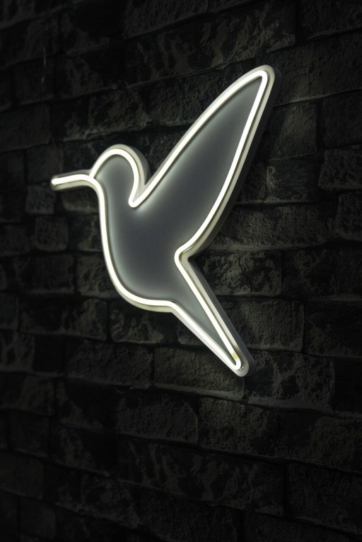 Decoratiune luminoasa LED, Little Bird, Benzi flexibile de neon, DC 12 V, Alb