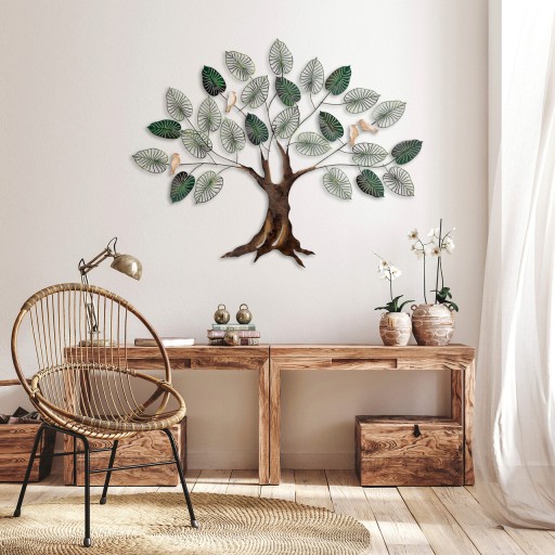 Decoratiune de perete, Alder, Metal, Dimensiune: 117 x 92 cm, Multicolor