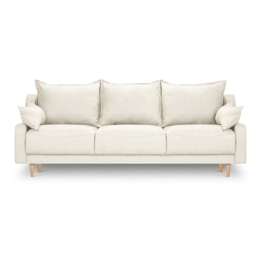 Canapea extensibilă cu spațiu de depozitare Mazzini Sofas Freesia, crem