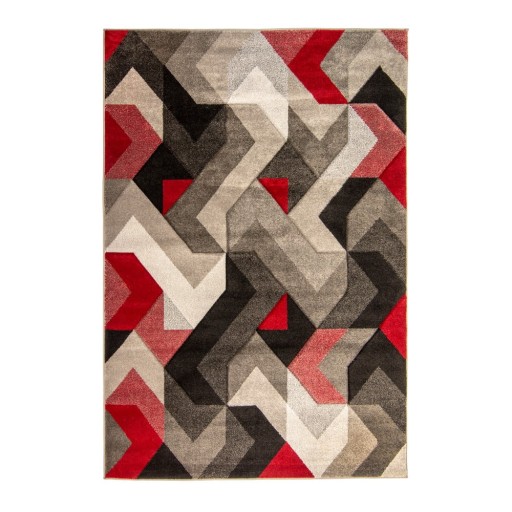 Covor Flair Rugs Aurora, 120x170 cm, roșu-gri