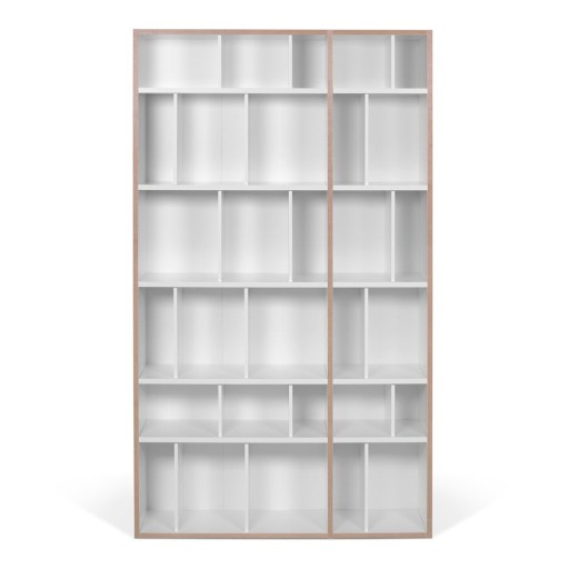 Bibliotecă albă TemaHome Group, lățime 108 cm