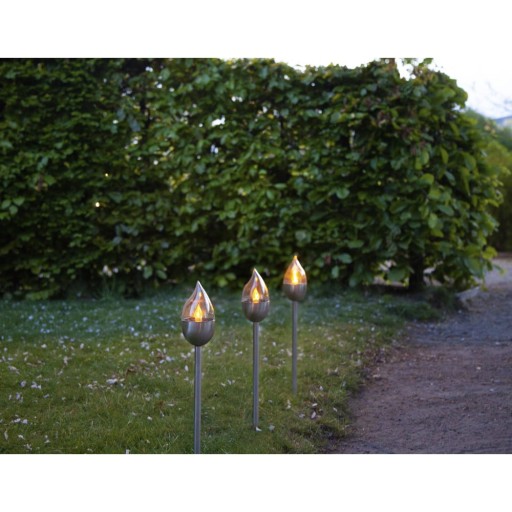 Set 3 decorațiuni luminoase pentru exterior cu LED Star Trading Olympus, înălțime 40 cm