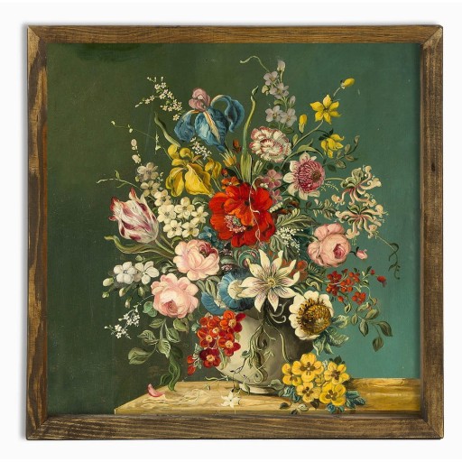 Tablou Vintage Flowers, 50 x 50 cm